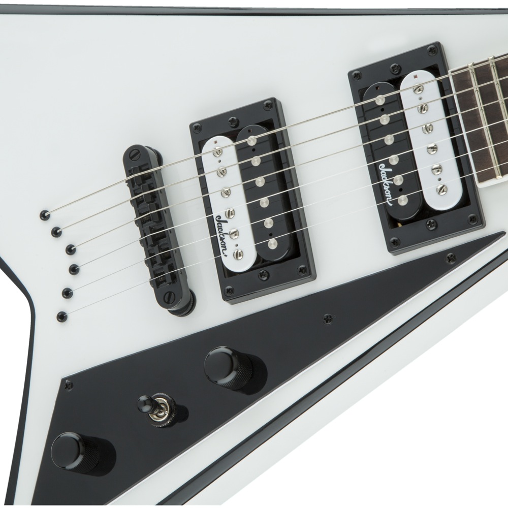 Jackson JS Series Rhoads JS32T White with Black Bevels エレキギター ボディトップアップ画像