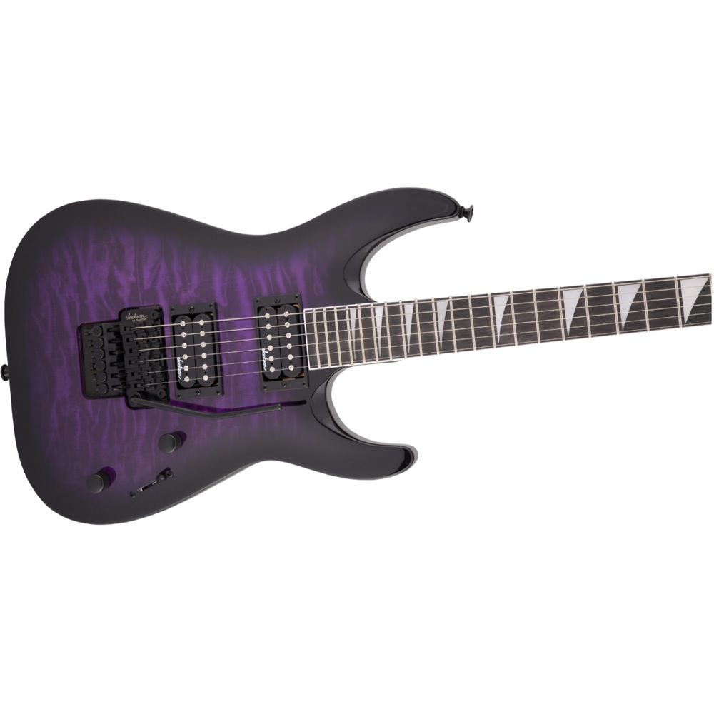 Jackson JS Series Dinky Arch Top JS32Q DKA Transparent Purple Burst エレキギター 斜めアングル画像