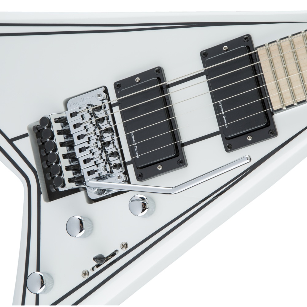 Jackson X Series Rhoads RRX24M Snow White with Black Pinstripes エレキギター ボディトップアップ画像