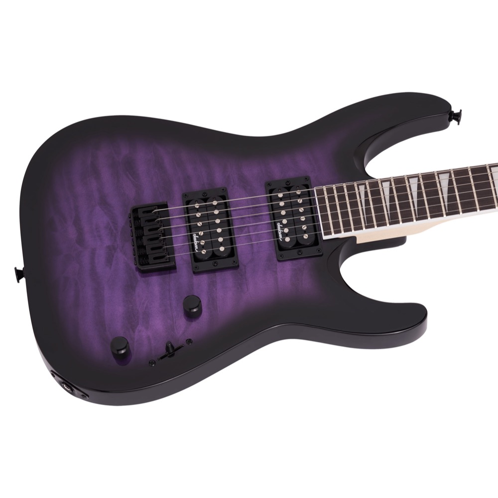 Jackson JS Series Dinky Arch Top JS32Q DKA HT Transparent Purple Burst エレキギター ボディアップ画像