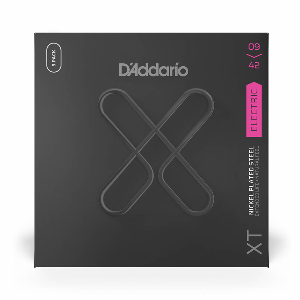 D’Addario XTE0942-3P XT Nickel Super Light エレキギター弦 3セットパック