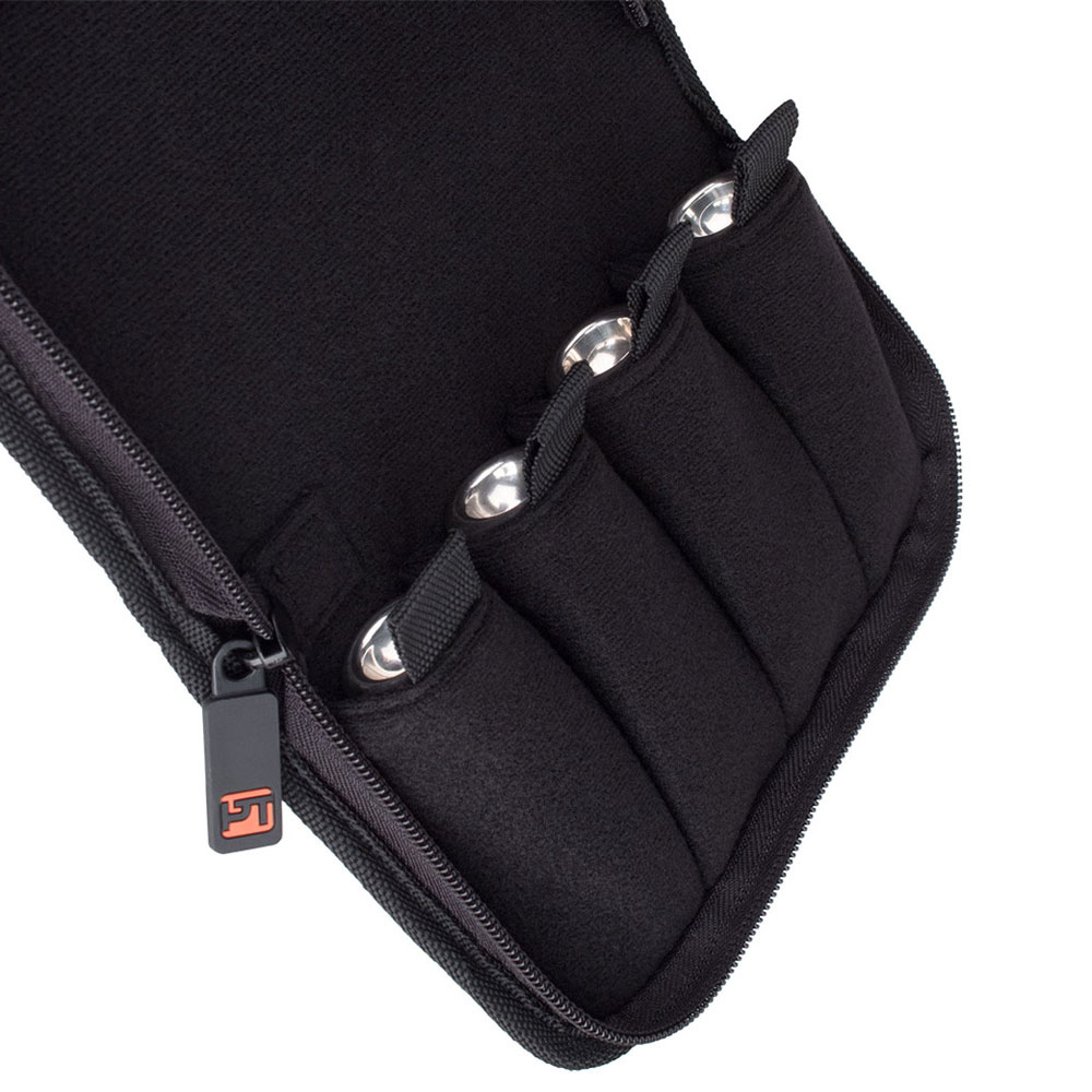 PROTEC A221CAMO カモフラージュ柄 トランペットマウスピース用ポーチ 4本用 使用例