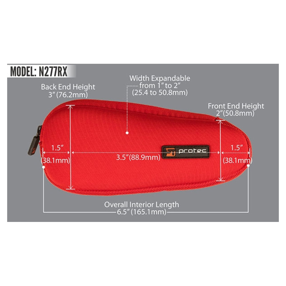 PROTEC N277RX レッド バリトンサックスマウスピース用ポーチ サイズ
