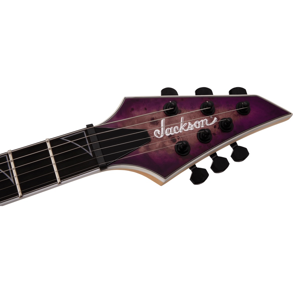 Jackson Pro Series Monarkh SCP Transparent Purple Burst エレキギター ヘッド画像