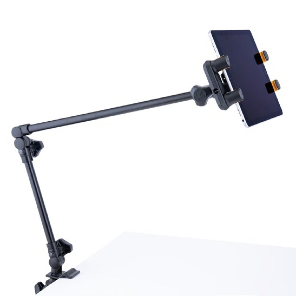 HERCULES DG107B マイク・カメラ用 アームスタンド スマホ使用例画像