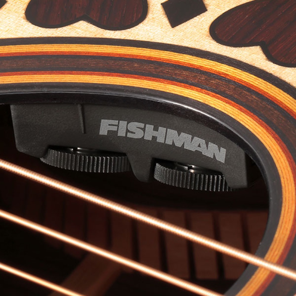 ZEMAITIS AAJ-3000HW-E NAT エレクトリックアコースティックギター ゼマイティス ハート・サウンドホールの縁（6弦側）に取り付けられたコントロールは、ヴォリューム・コントロール、トーン・コントロール、ヴォイシング・スイッチを装備