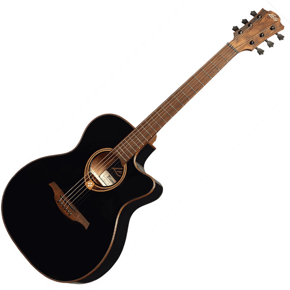 LAG GUITARS T118ACE-BLK エレクトリックアコースティックギター ボディトップ全体画像