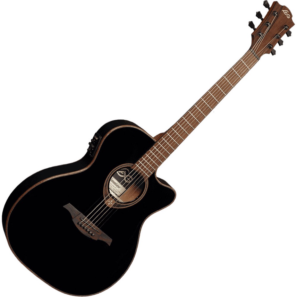 LAG GUITARS T118ASCE-BLK エレクトリックアコースティックギター ボディ全体画像