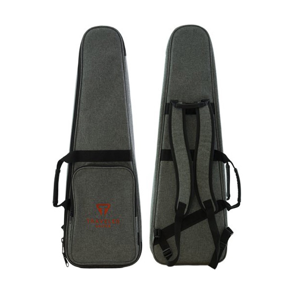 TRAVELER GUITAR Ultra-Light EDGE Black (BLK) トラベルギター カジュアルな印象のファブリックを使用した付属ギグバッグ。バックパックスタイルでの持ち運びも可能