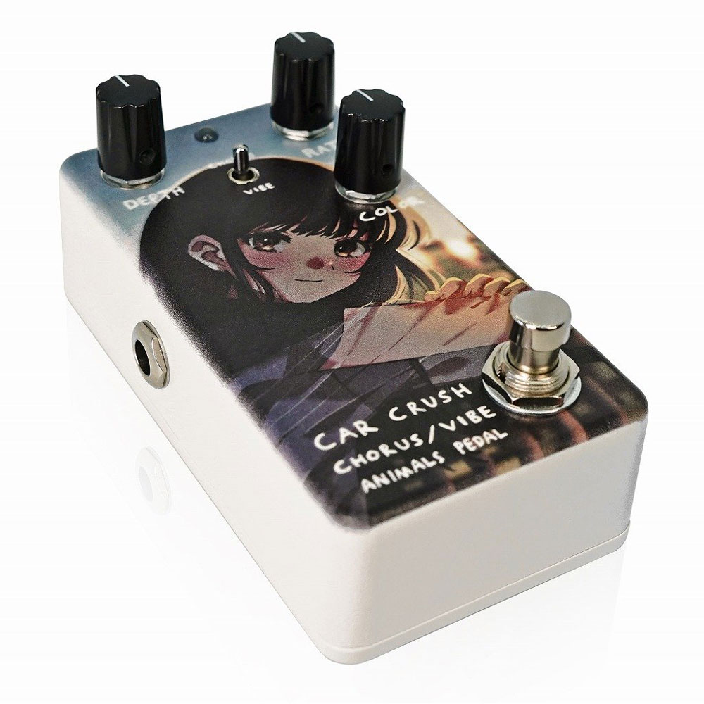 Animals Pedal Custom Illustrated 028 CAR CRUSH CHORUS/VIBE by hmng 光の匂い コーラス ギターエフェクター 全体像