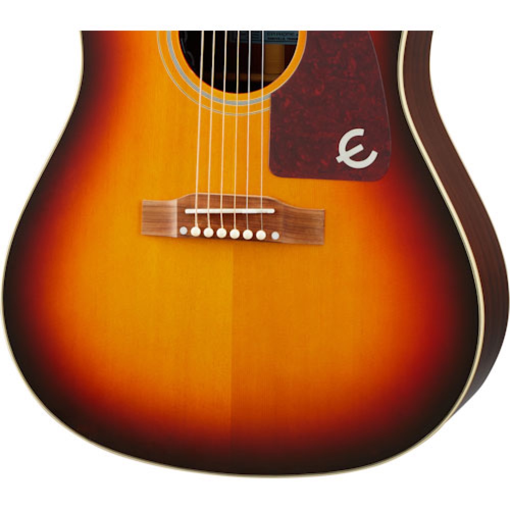 Epiphone Masterbilt Texan Faded Cherry エレクトリックアコースティックギター ボディトップ画像