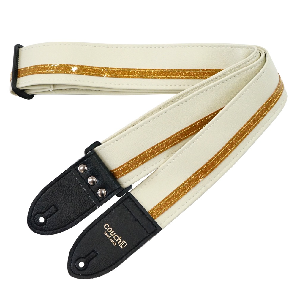 Couch Racer X White / Gold ギターストラップ