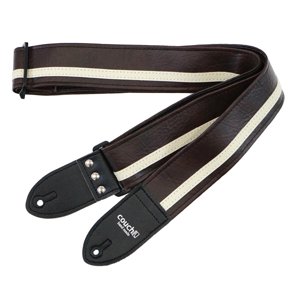 Couch Racer X Brown / White ギターストラップ