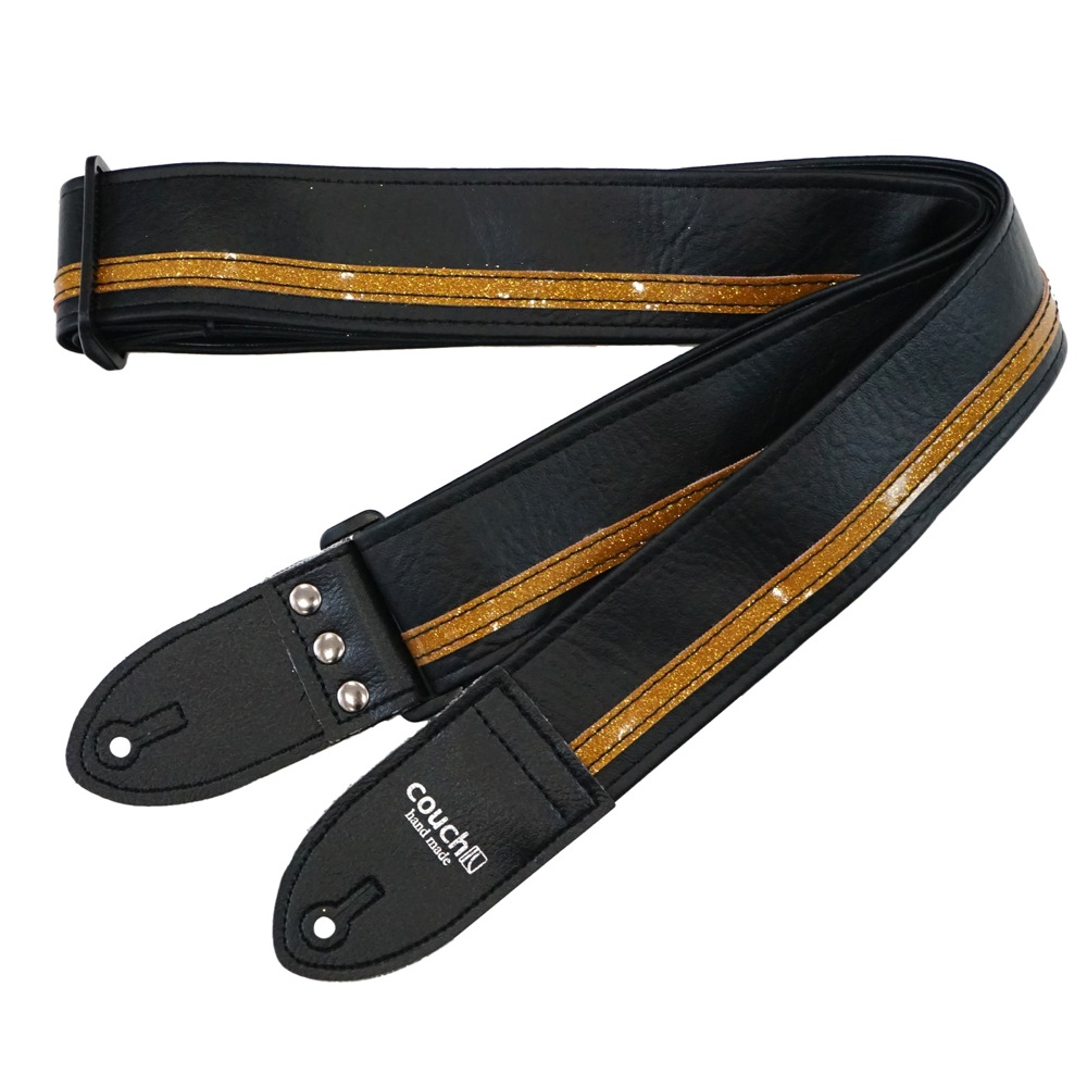 Couch Racer X Black / Gold ギターストラップ