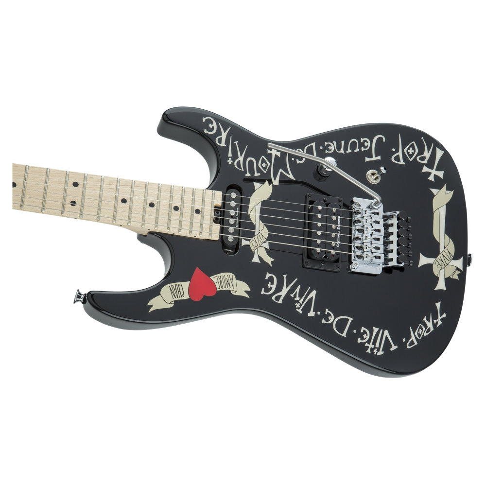 Charvel Warren DeMartini USA Signature Frenchie Gloss Black with Frenchie Graphic エレキギター ボディ