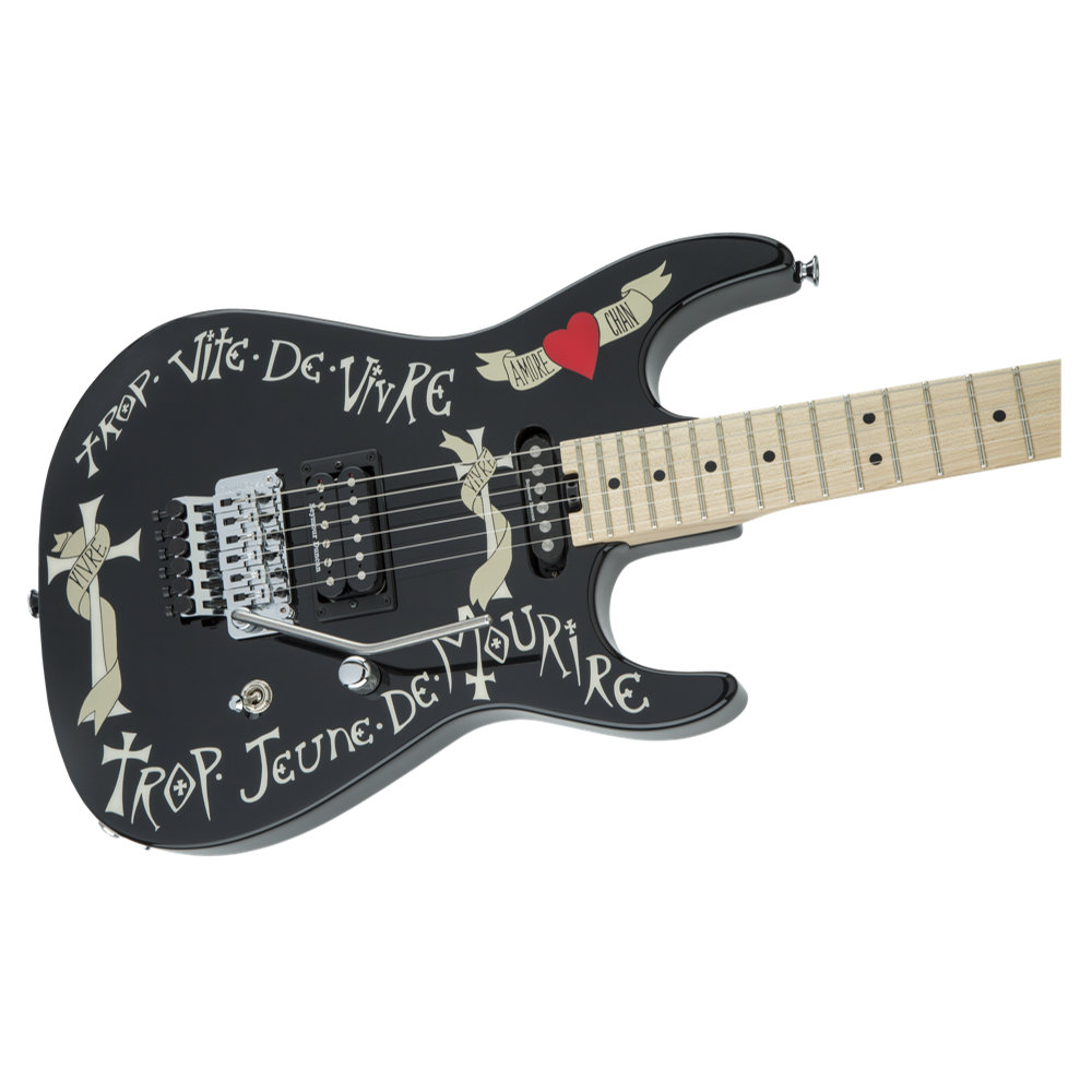 Charvel Warren DeMartini USA Signature Frenchie Gloss Black with Frenchie Graphic エレキギター ボディ
