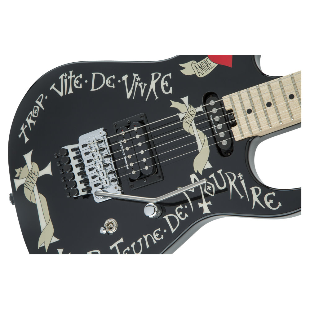 Charvel Warren DeMartini USA Signature Frenchie Gloss Black with Frenchie Graphic エレキギター ボディ