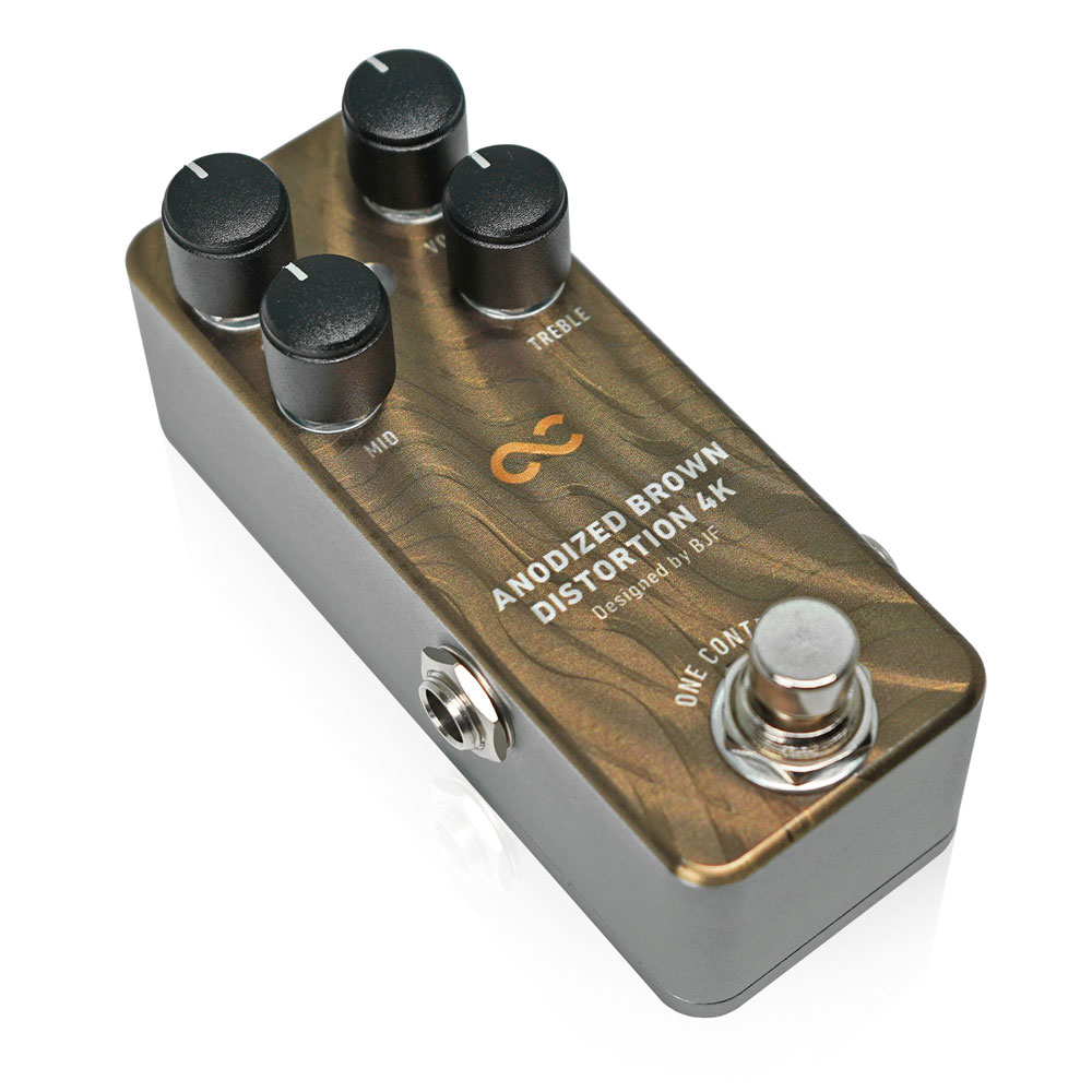 One Control Anodized Brown Distortion 4K ディストーション ギターエフェクター 全体像