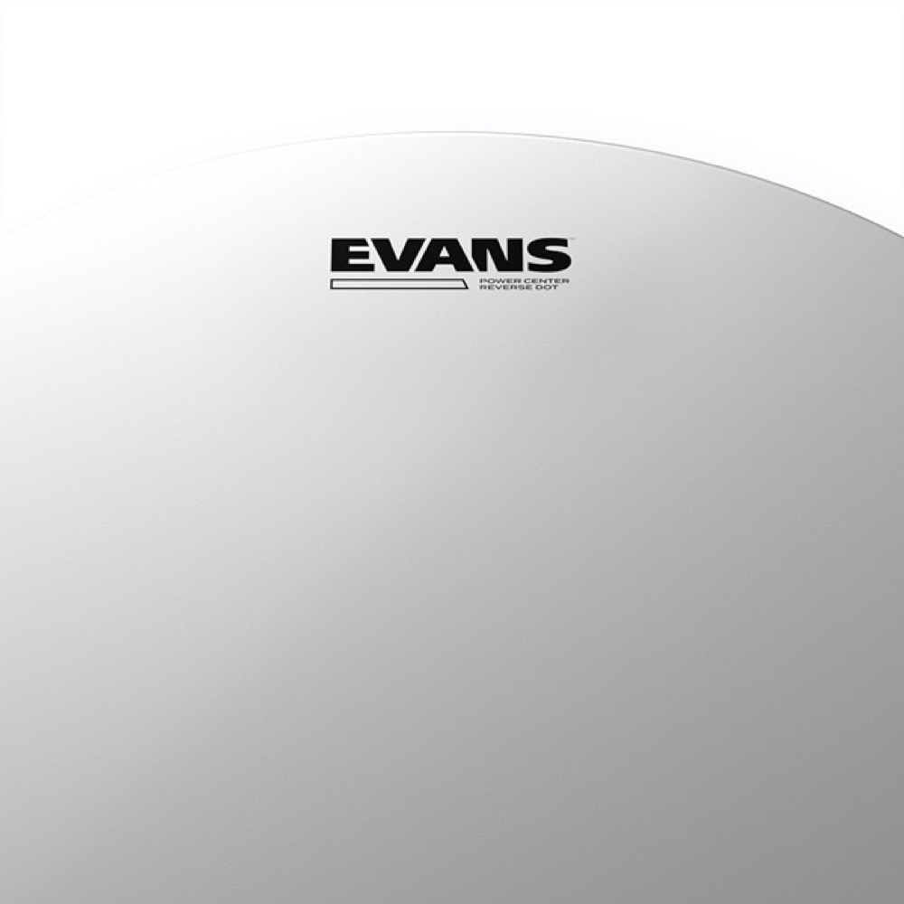 EVANS B14G1RD 14' Power Center Reverse Dot Snare Batter スネアヘッド ロゴアップ画像