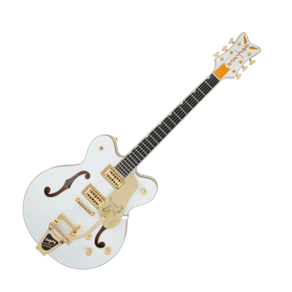 with　Bigsby　Falcon　String-Thru　GRETSCH　Players　Double-Cut　Block　G6636T　プレイヤーズエディション　Edition　web総合楽器店　Center　White　エレキギター(グレッチ　ホワイトファルコン)