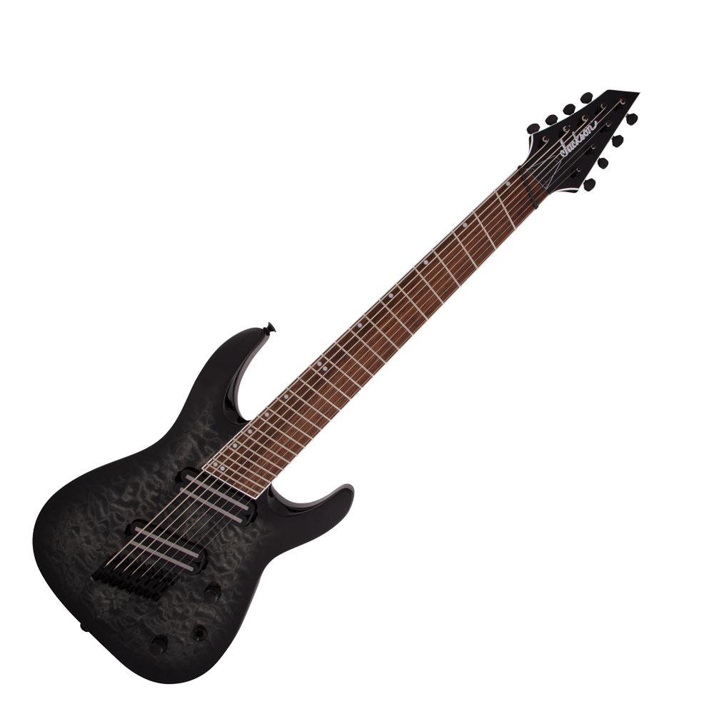 Jackson X Series Soloist Arch Top SLATX8Q MS Transparent Black Burst 8弦エレキギター