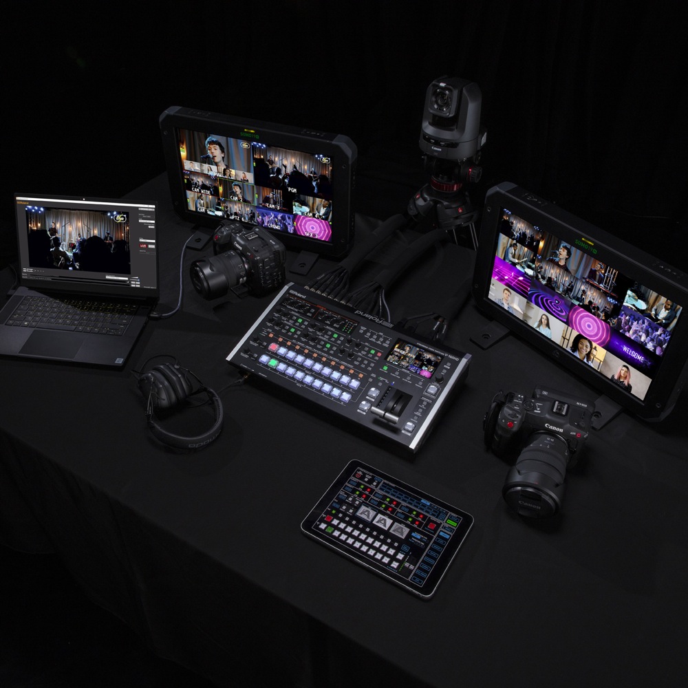 ROLAND V-160HD STREAMING VIDEO SWITCHER ビデオスイッチャー 使用イメージ画像