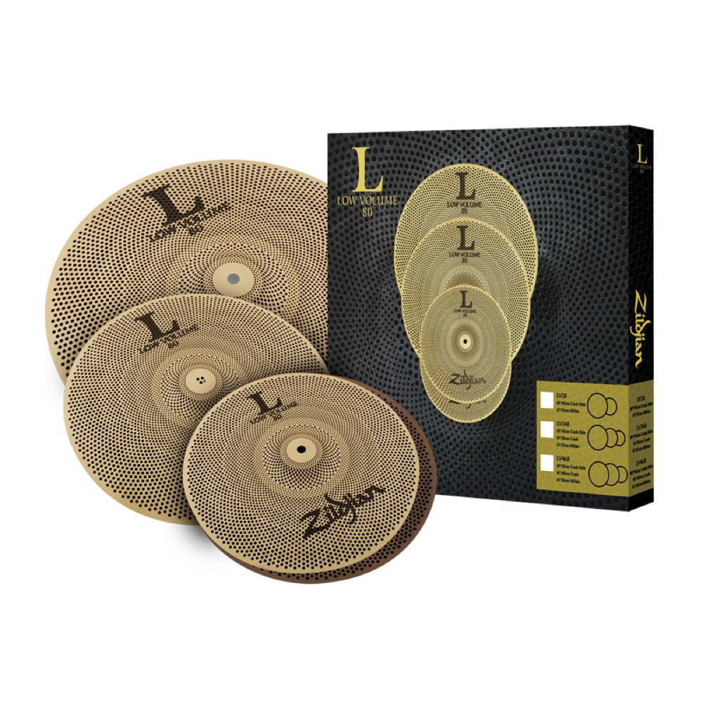 ZILDJIAN L80 Low Volume Cymbal Set LV348 シンバルセット(ジルジャン L80ローボリューム シンバルパックLV348)  web総合楽器店