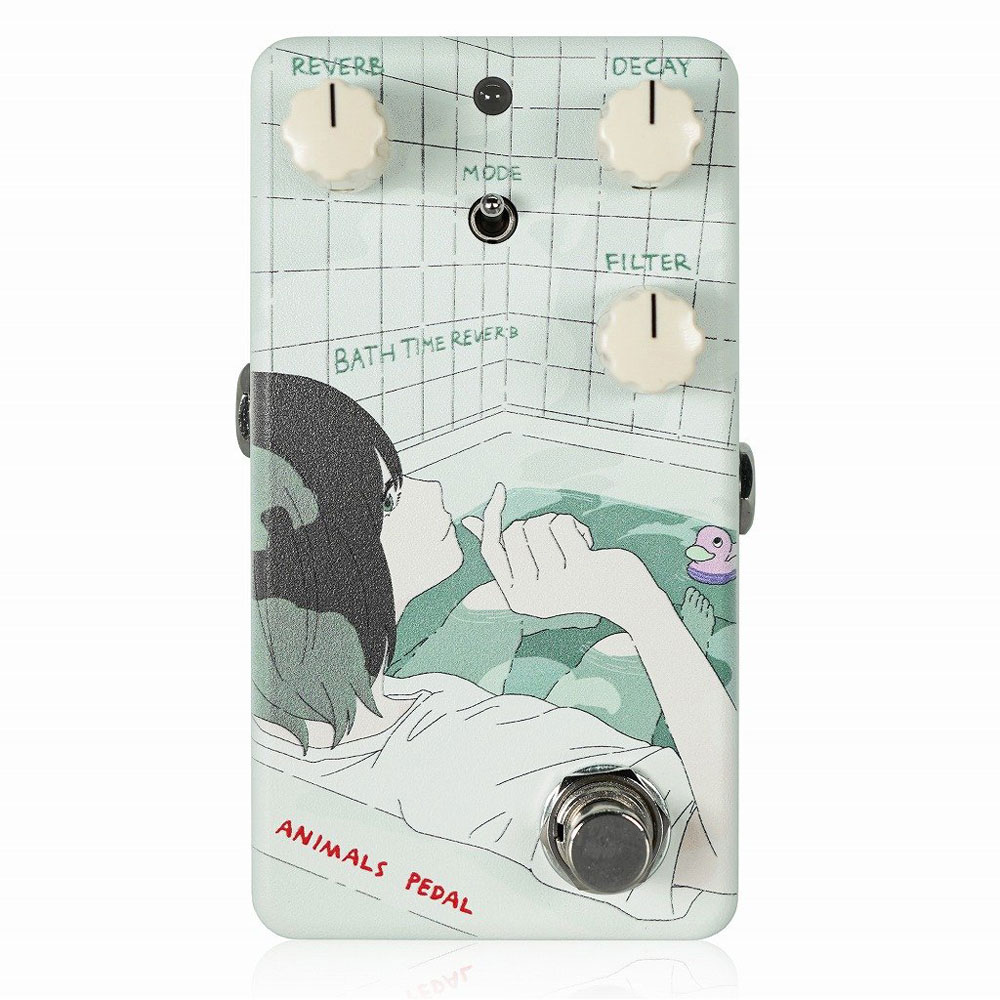 Animals Pedal Custom Illustrated 030 BATH TIME REVERB by 文 BATH TIME GIRL リバーブ ギターエフェクター