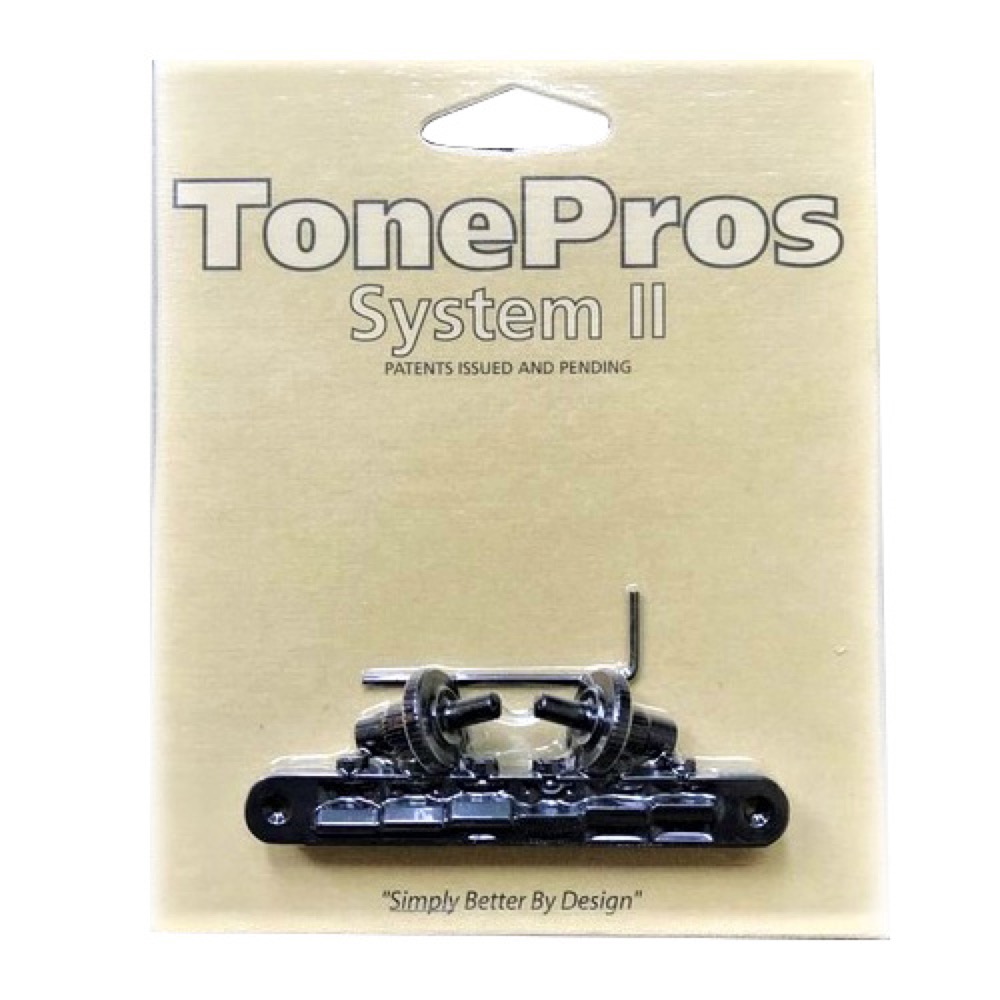 TonePros NVR2-B with Standard Nashville Post Tuneomatic ブラック ギター用ブリッジ