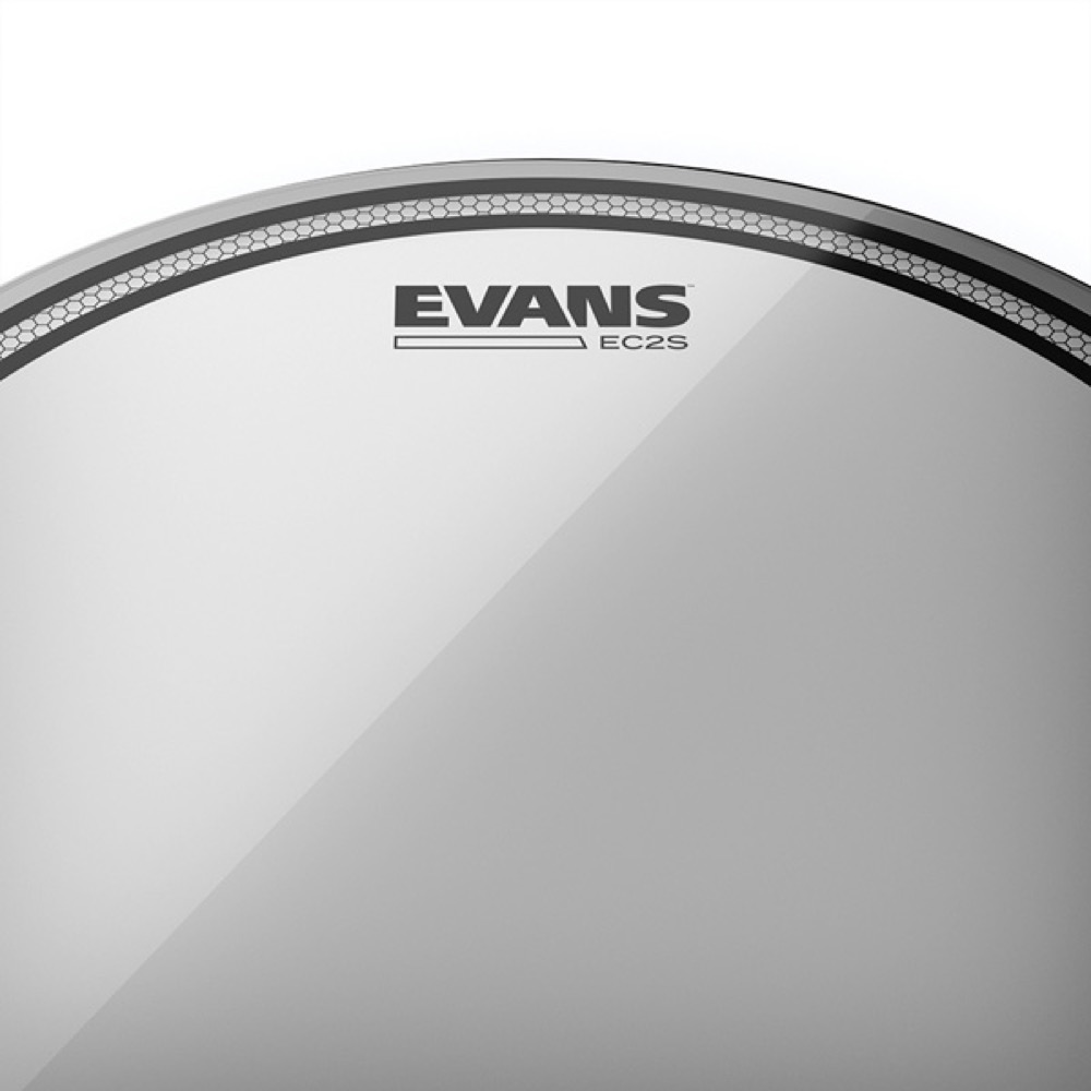 EVANS TT12EC2S 12' EC2 Snare Tom Timbale Batter Clear ドラムヘッド ヘッドアップ画像