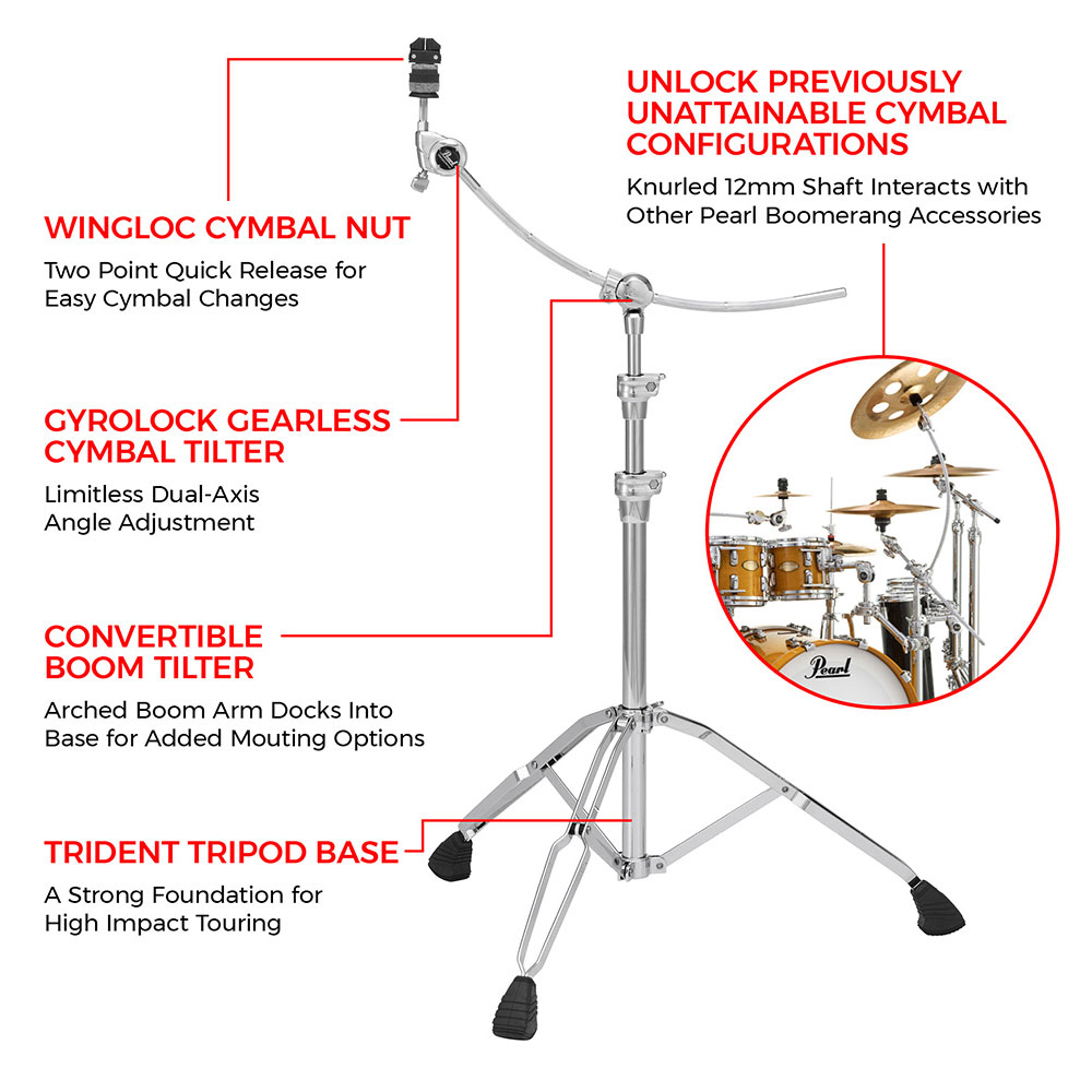 Pearl B-1030C カーブドブームシンバルスタンド 詳細説明部画像