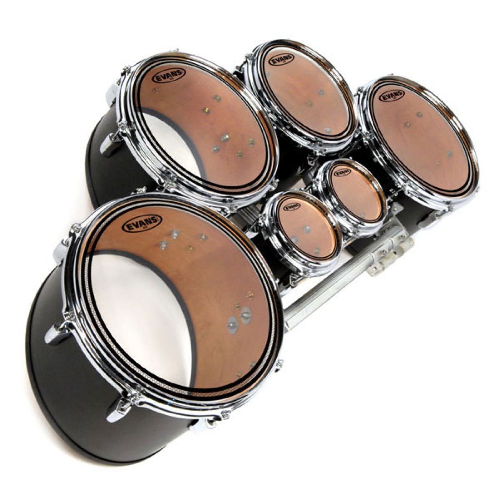 EVANS TT08MEC2S 8' MEC2S Marching Tenor Head マーチングテナーヘッド 装着イメージ画像