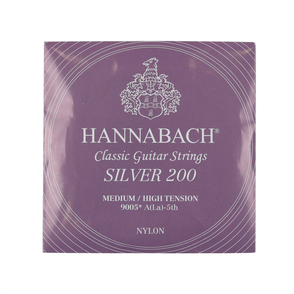 HANNABACH Silver200 9005MEDIUM/HIGH 5弦 ミディアムハイテンション バラ弦 クラシックギター弦