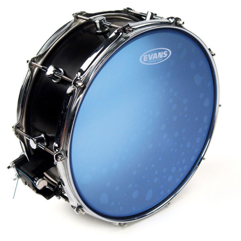 EVANS B14HB 14' Hydraulic Snare Batter Blue Coated ドラムヘッド 装着イメージ画像