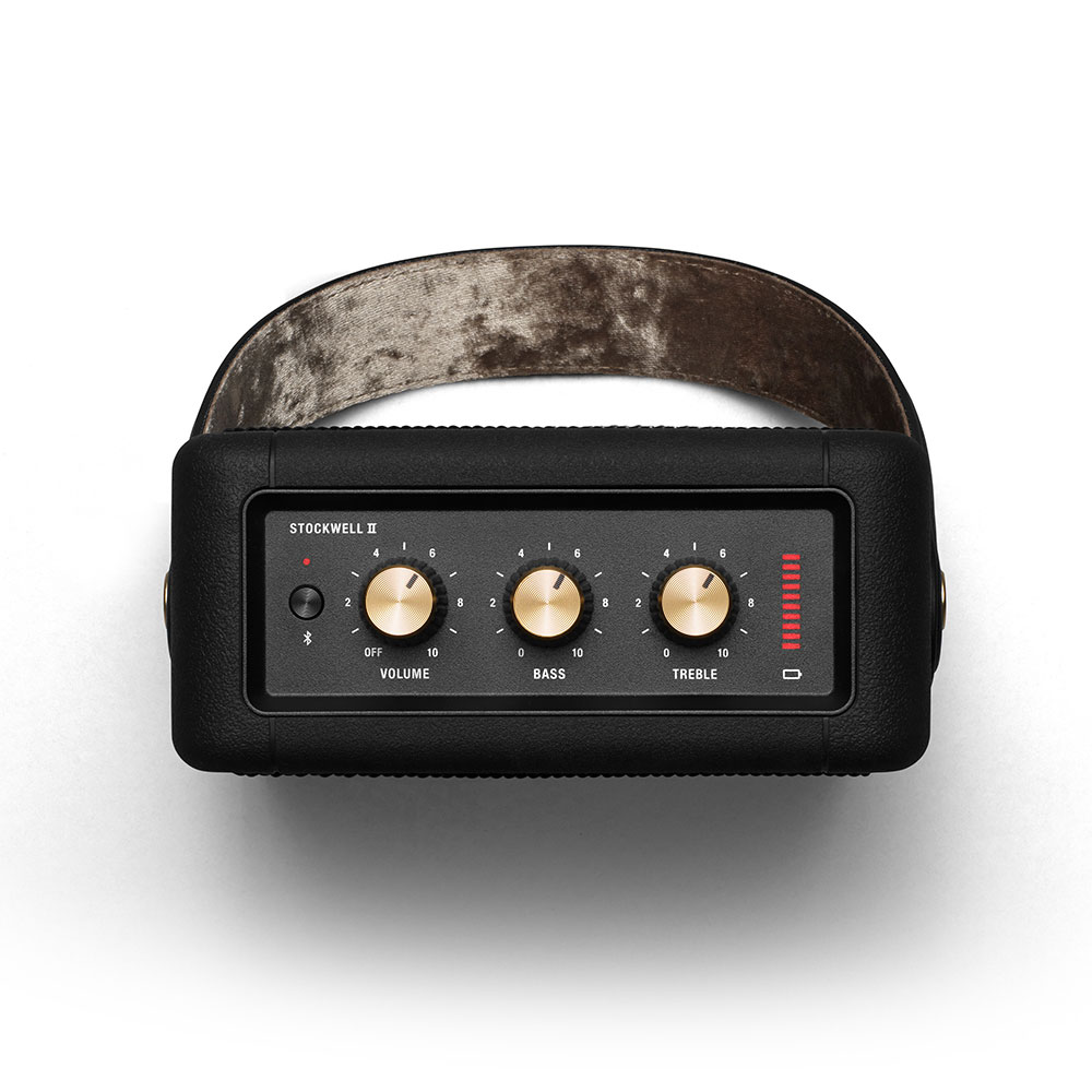 MARSHALL Stockwell II Black & Brass Bluetooth ワイヤレススピーカー コントロール部