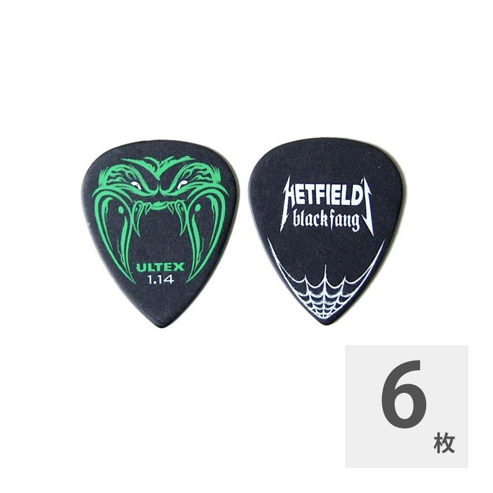 JIM DUNLOP Hetfield Black Fang 1.14mm ギターピック×6枚入り