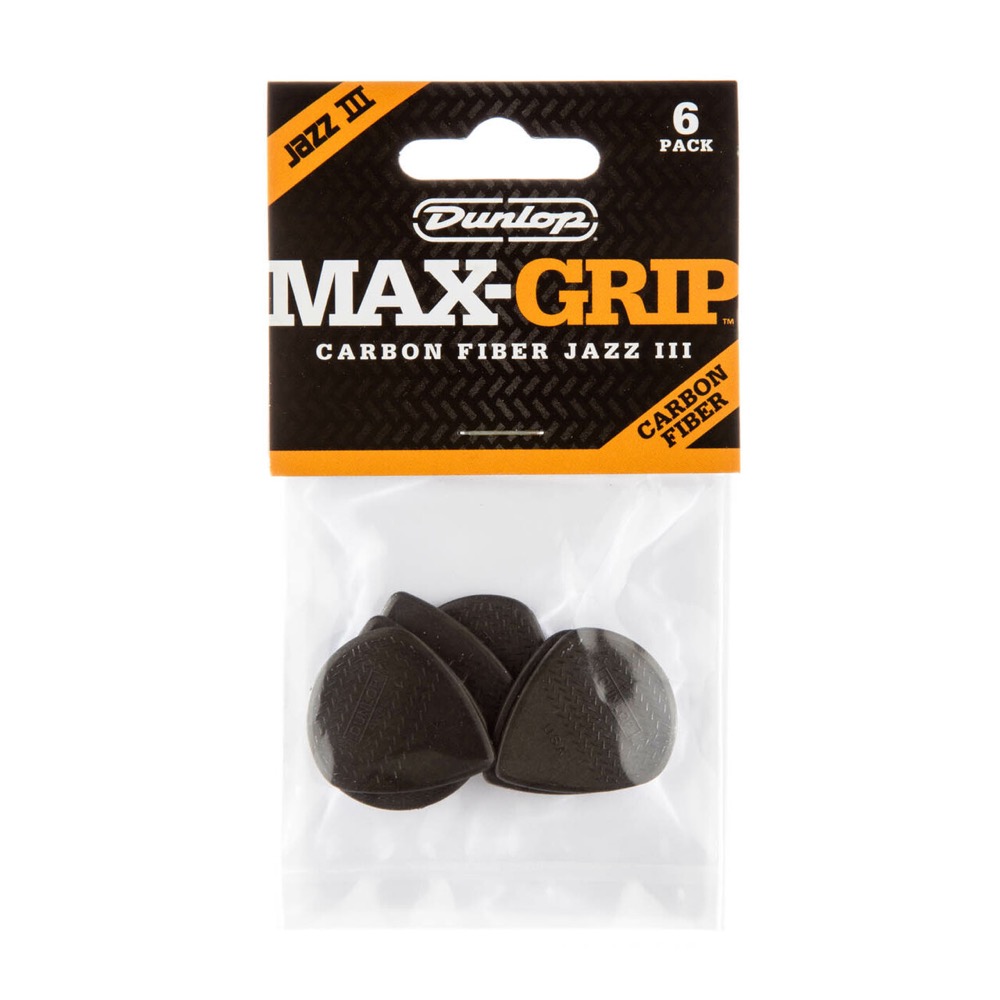 JIM DUNLOP Max-Grip Jazz III Carbon Fyber Pick CB ギターピック×6枚入り 6枚パック