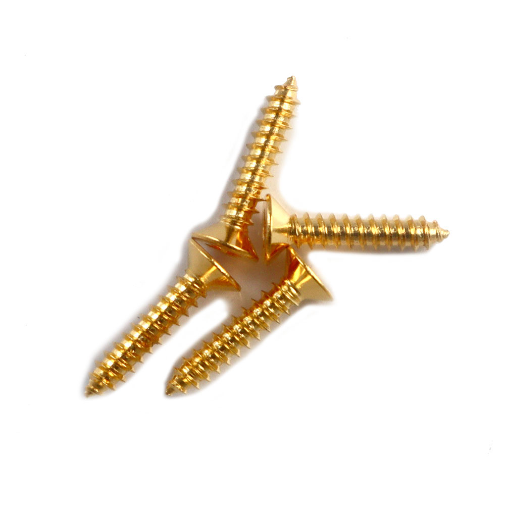 Montreux JPN エスカッション止めネジ ショート ゴールド 4 No.9284 ギターパーツ ネジ 本体