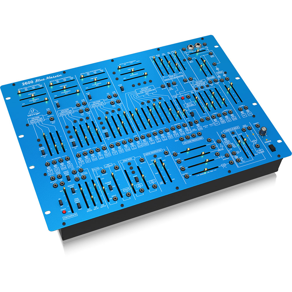 BEHRINGER 2600 BLUE MARVIN セミモジュラーシンセサイザー アングル画像
