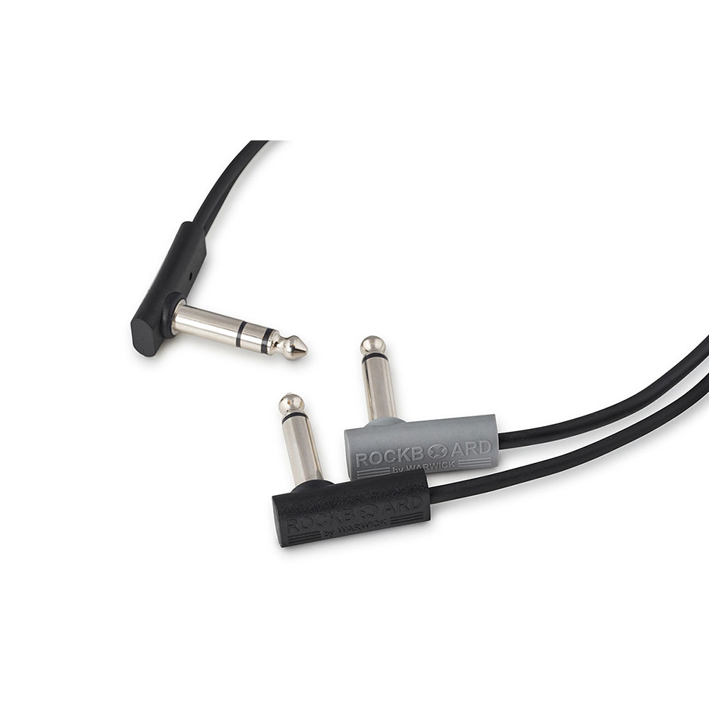 RockBoard RBO CAB F Y 30 BK Flat Patch Y Splitter Cable 30cm フラットY字ケーブル プラグアップ画像
