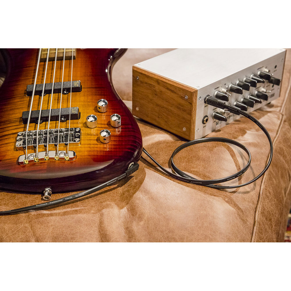 RockBoard RBO CAB FL 300BLK SA Flat Instrument Cable Straight Angled SL 3メートル ギターケーブル イメージ画像