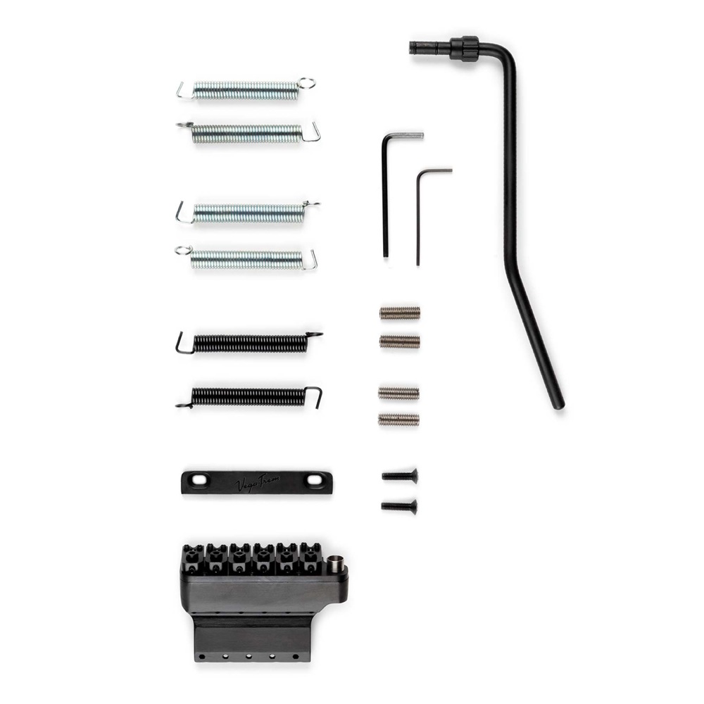 Vega-Trem VT1 Ultra Trem 2-points Black ストラトタイプ用 フロイドスタイルトレモロユニット パッケージ内容