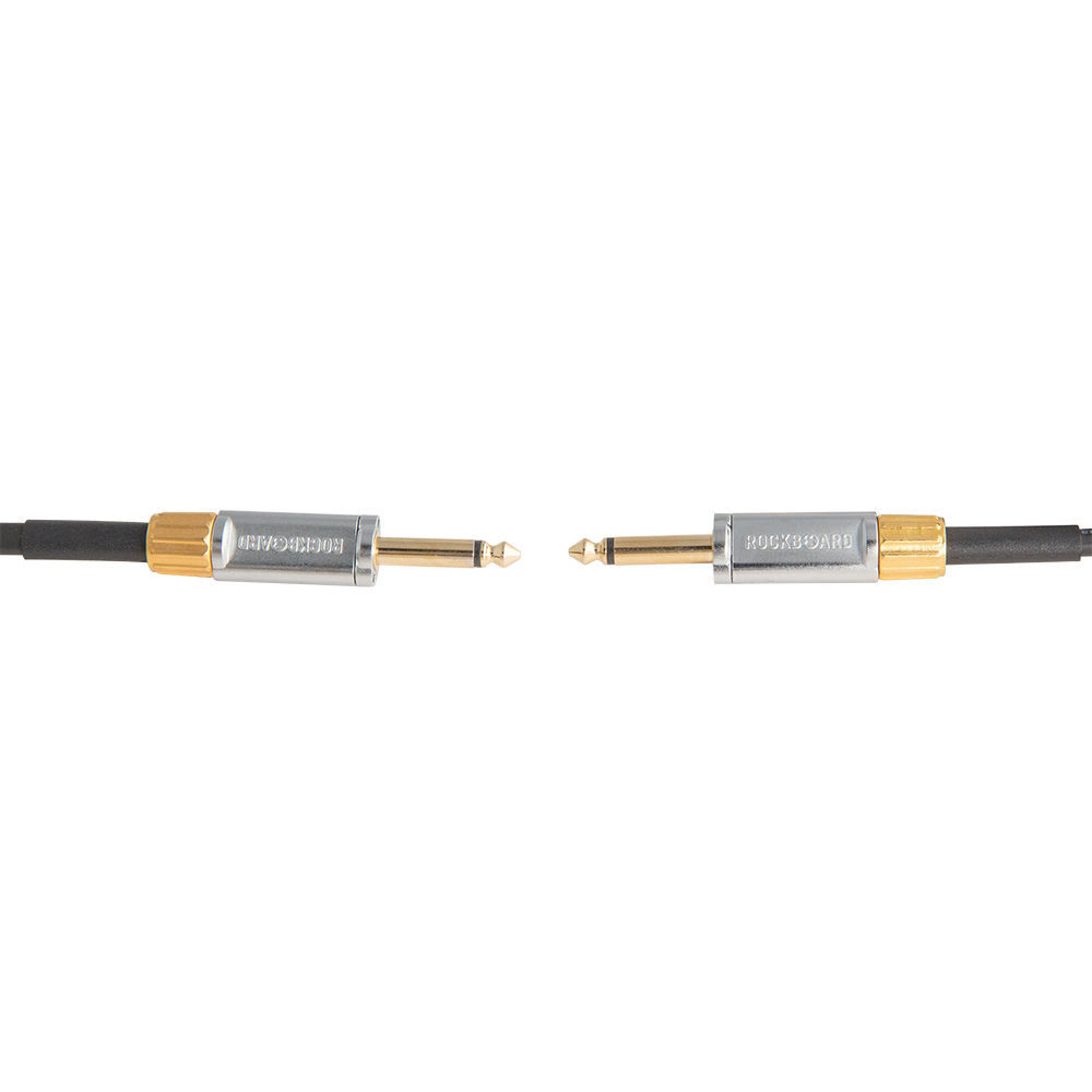 RockBoard RBO CAB FL PR 300 SS PREMIUM Flat Instrument Cable Straight Straight 3m SS ギターケーブル プラグ部画像