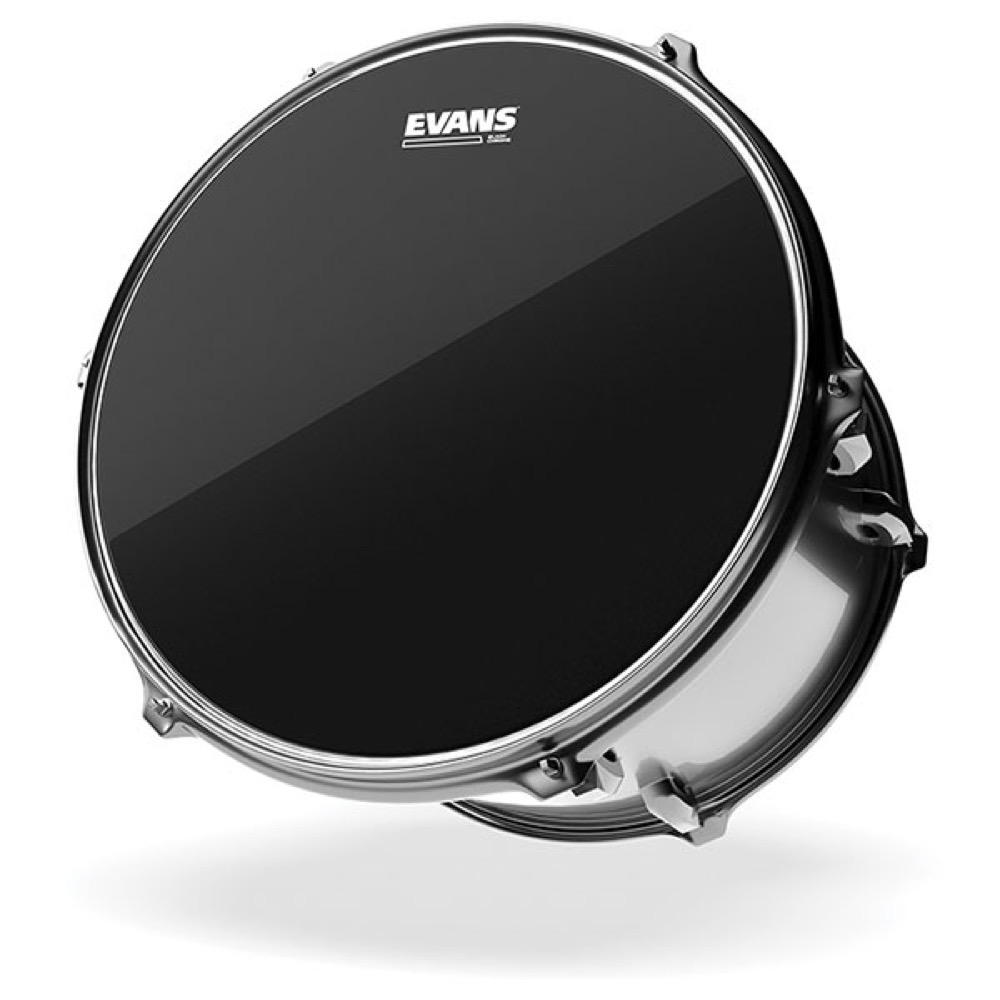 EVANS TT12CHR 12' Black Chrome Tom Batter ドラムヘッド 装着イメージ画像