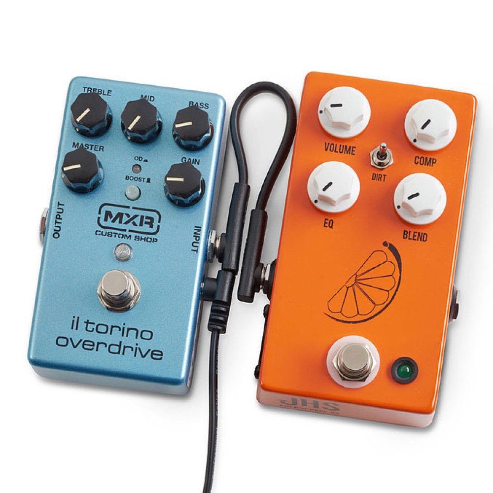 RockBoard RBO CAB POWER 15 AA Flat Power Cable Angled Angled 15 cm エフェクター用 フラット電源ケーブル 接続イメージ画像