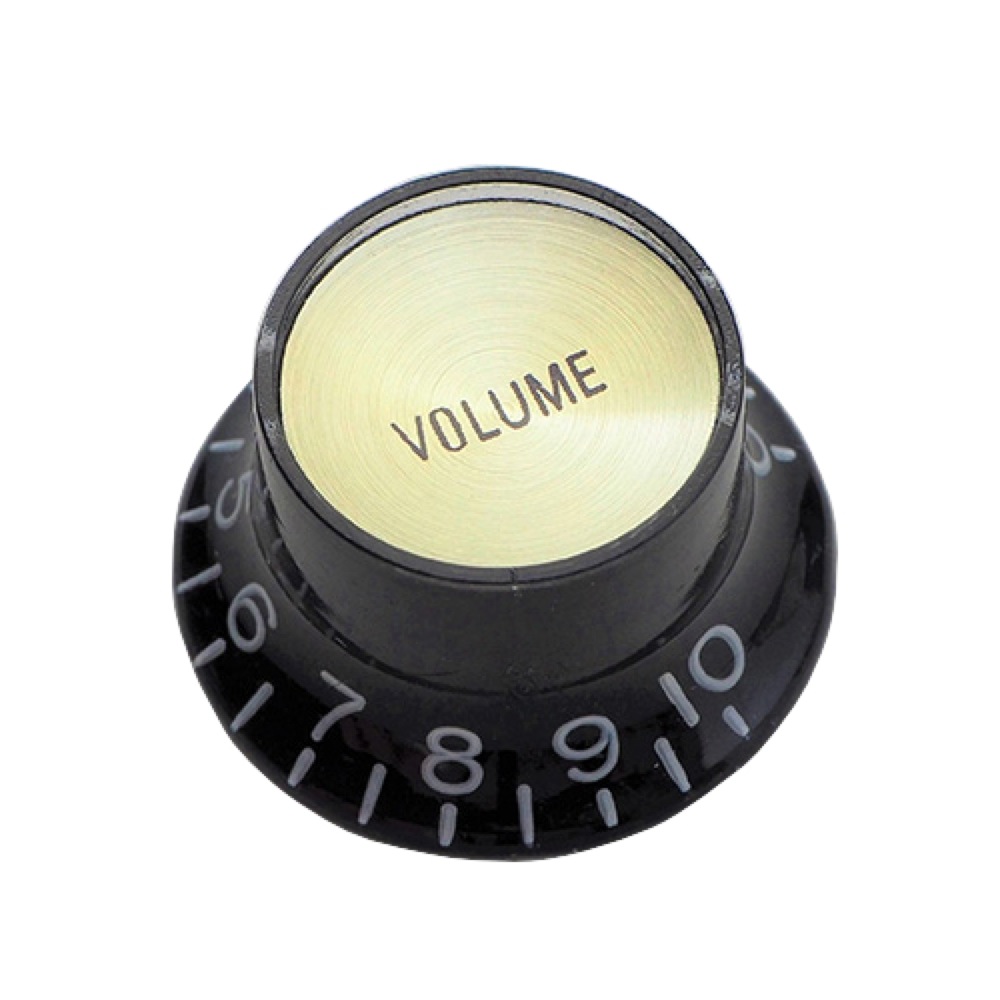 Montreux Inch Reflector Knob Volume Black (Gold Top) No.9687 コントロールノブ