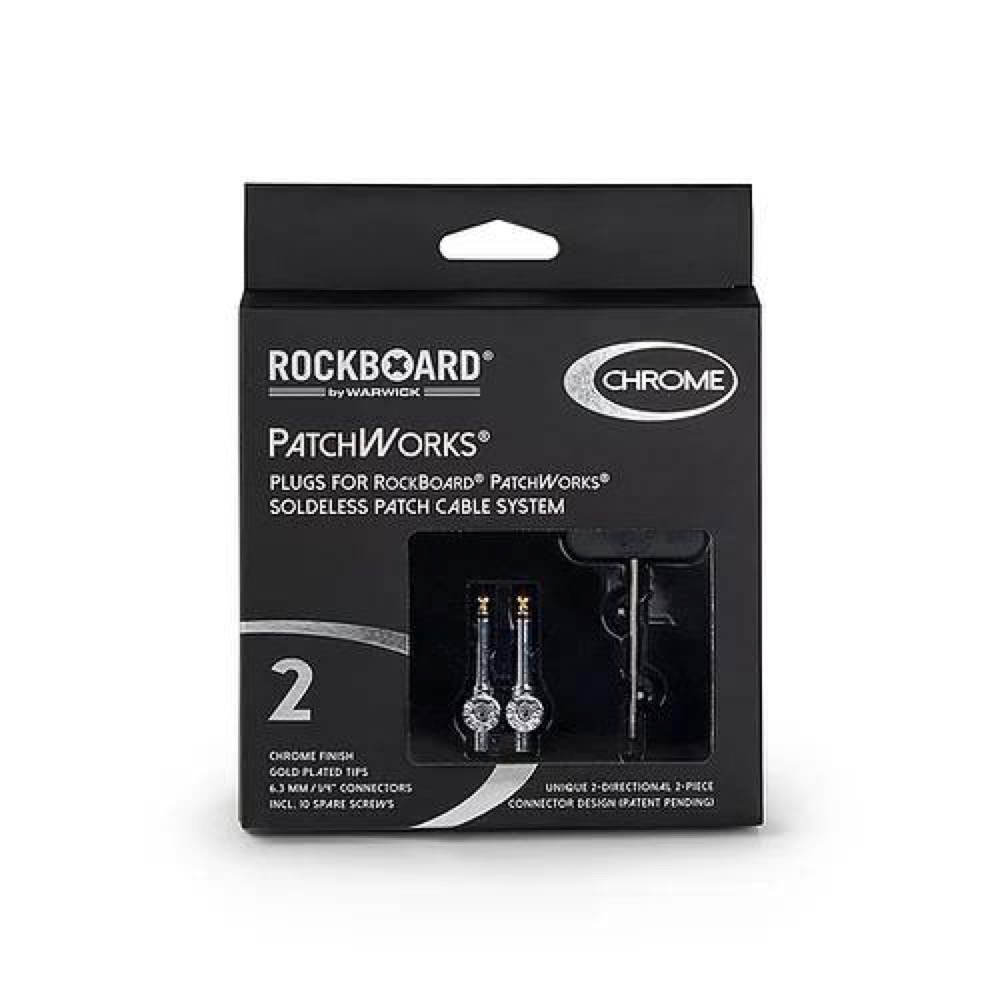 RockBoard RBO CAB PW PLUG 2 CR PatchWorks Solderless Plugs 2 pcs Chrome ソルダーレスプラグ
