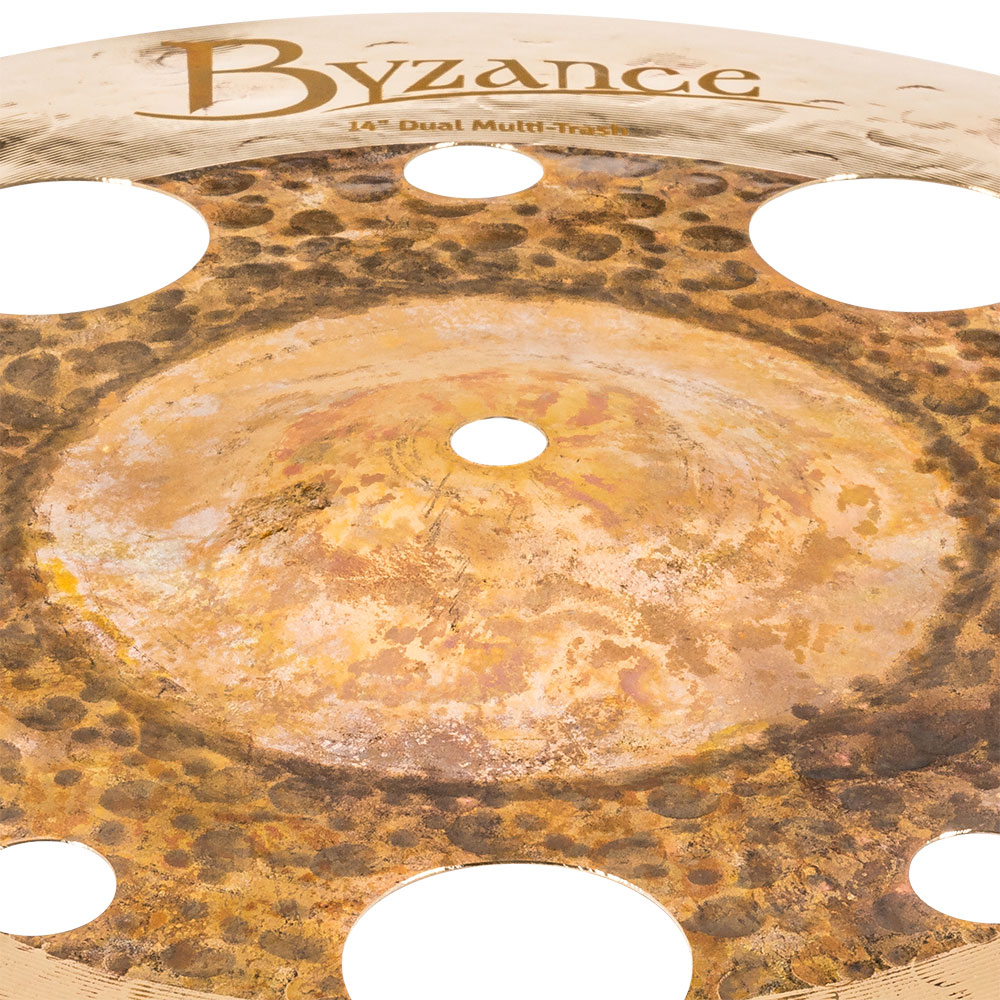 MEINL B14DUMUTR Multi Trash Byzance Dual Series 14' クラッシュシンバル マイネル 穴あきシンバル カップ部画像