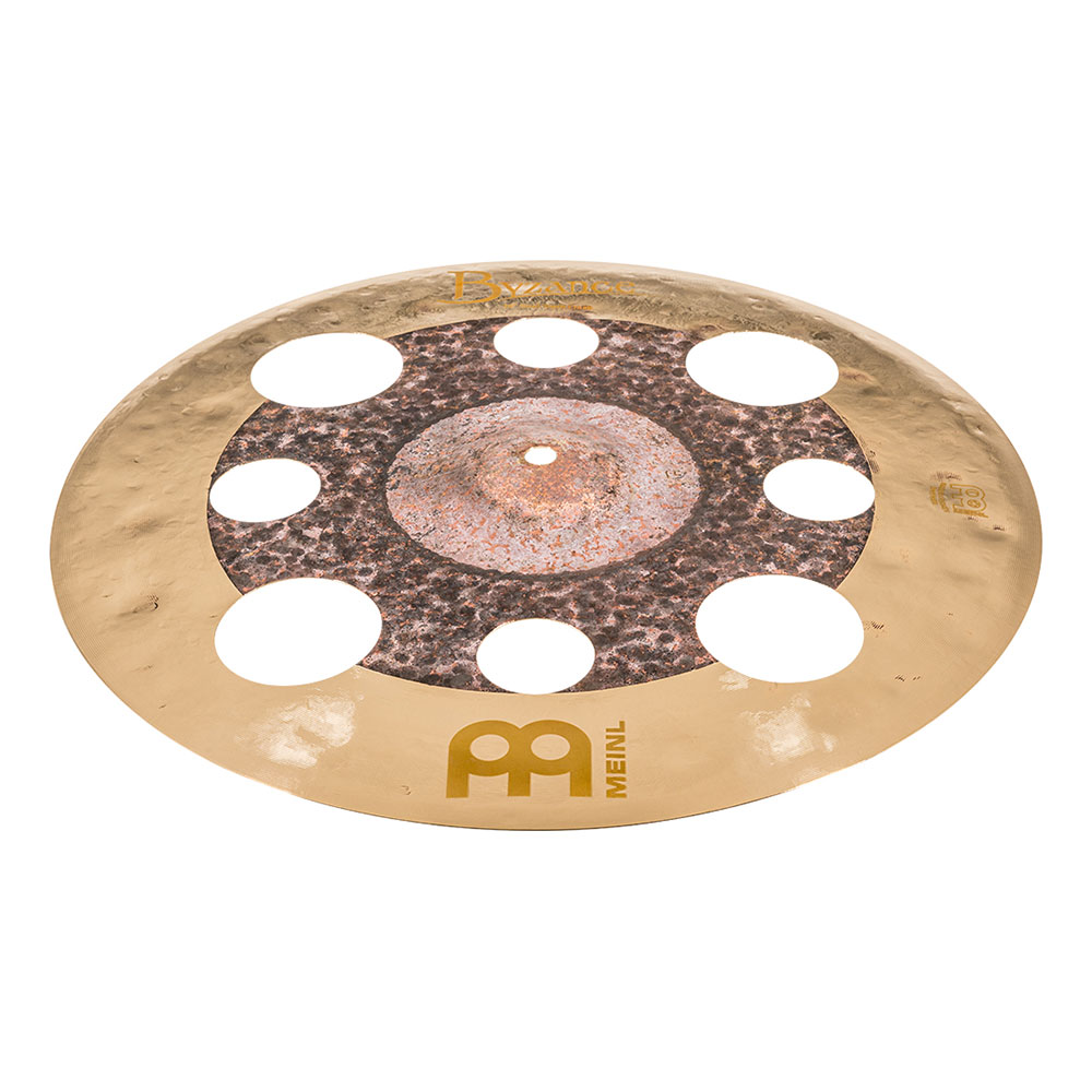 MEINL B16DUTRC Trash Crashes Byzance Dual Series 16' クラッシュシンバル マイネル 穴あきシンバル 斜めアングル画像