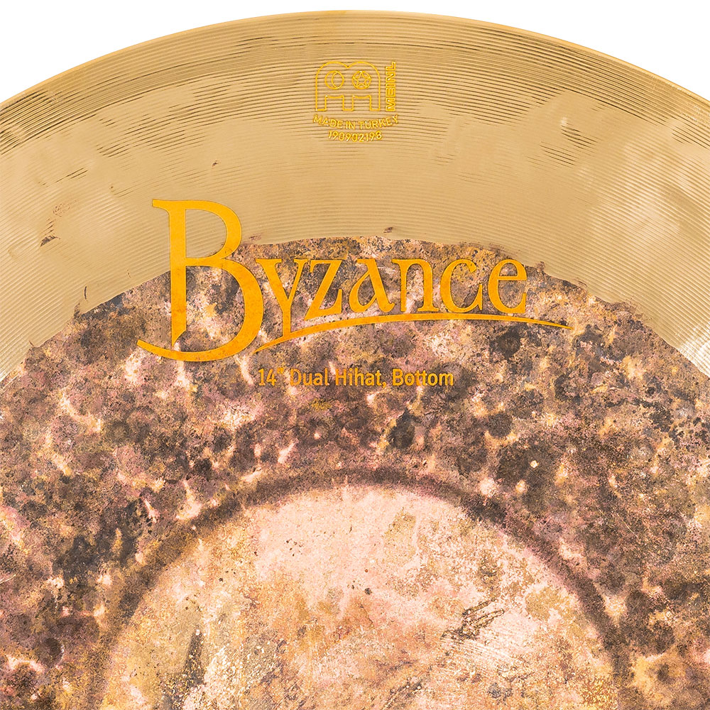 MEINL B14DUH Hihats Byzance Dual Series 14' ハイハットシンバル ペア マイネル ボトム ロゴ サイズ表記画像